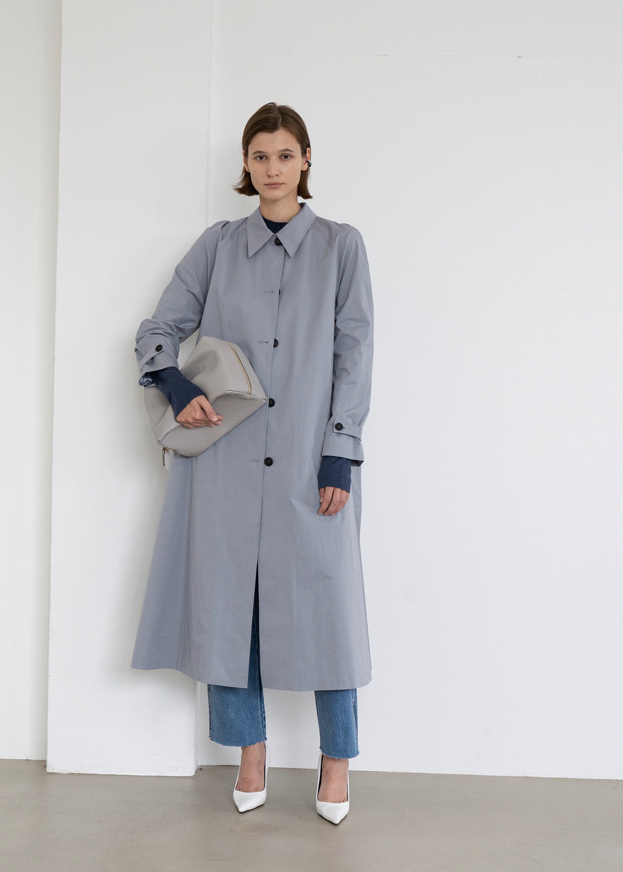 Belted Cotton Trench Coat | L E H A