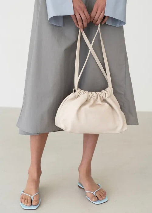 Sand Drawstring Clutch | LEHA