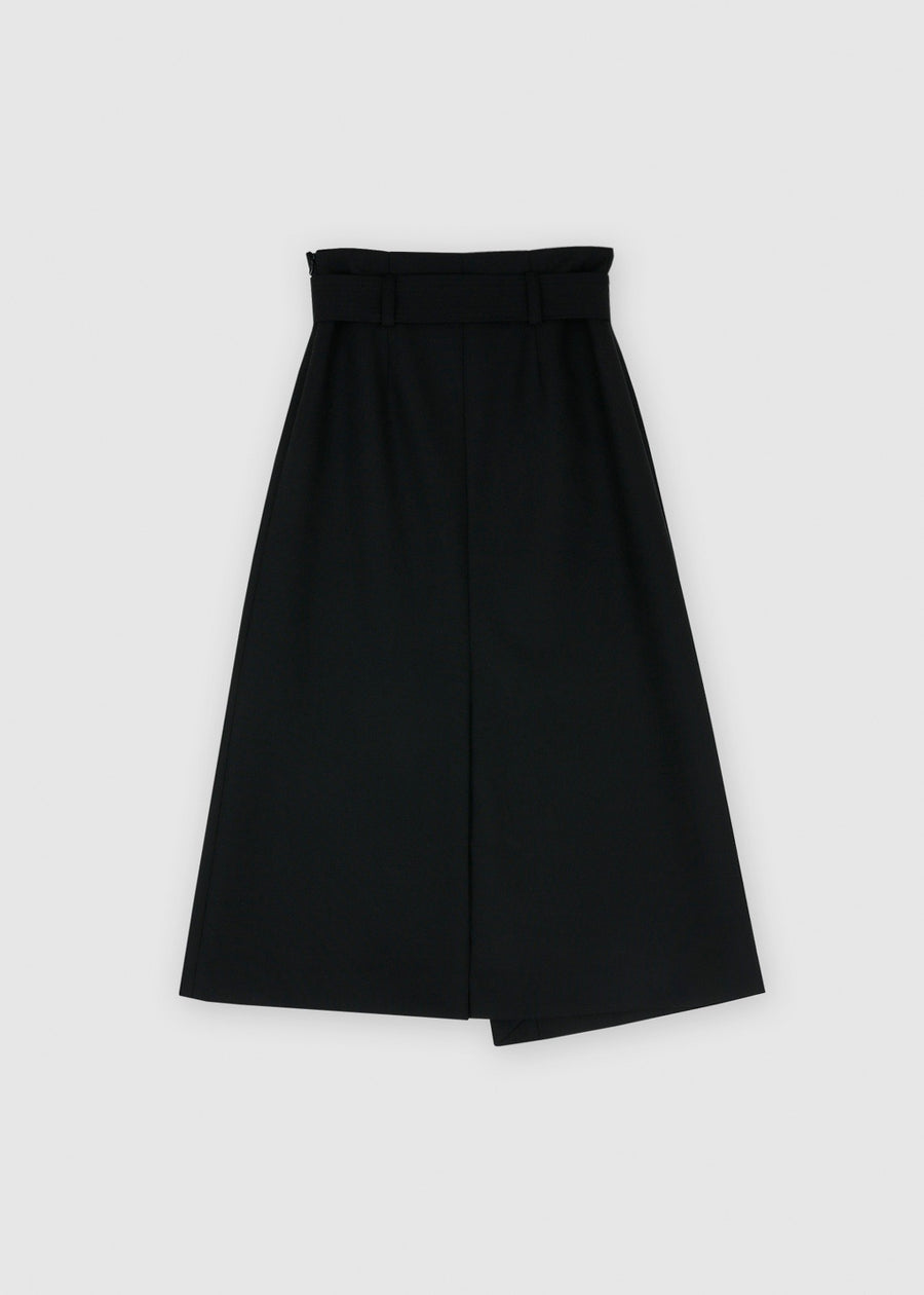 BELTED WOOL SKIRT | RECTO
