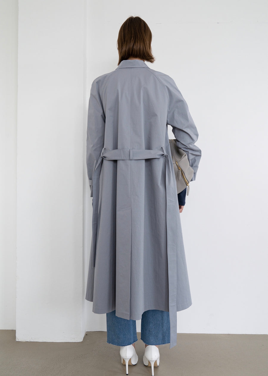 Belted Cotton Trench Coat | L E H A