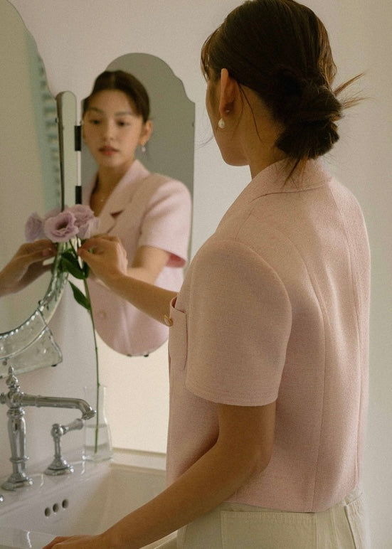 Numero 130: Diana Tweed Jacket  (Blossom Pink)
