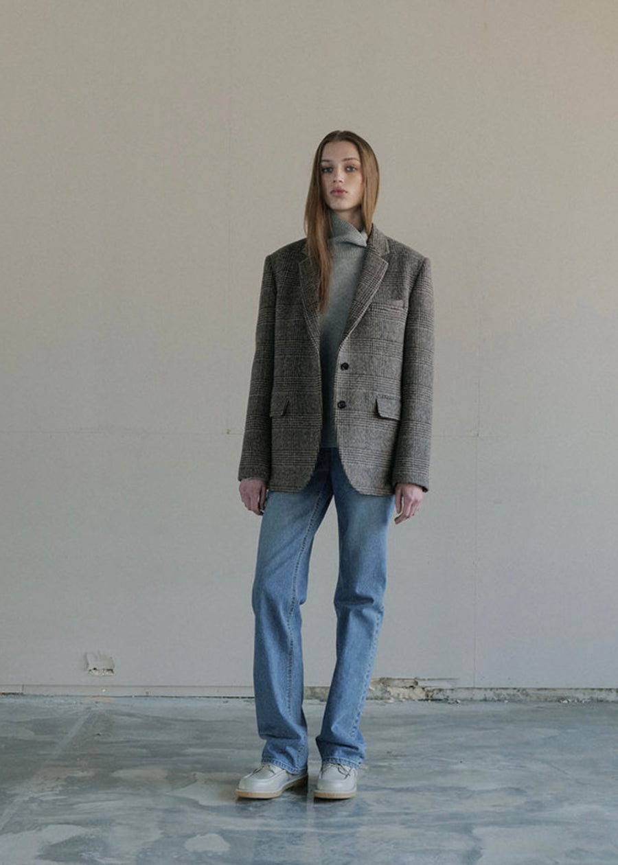 [LEHA] CROSBY JACKET -BROWN