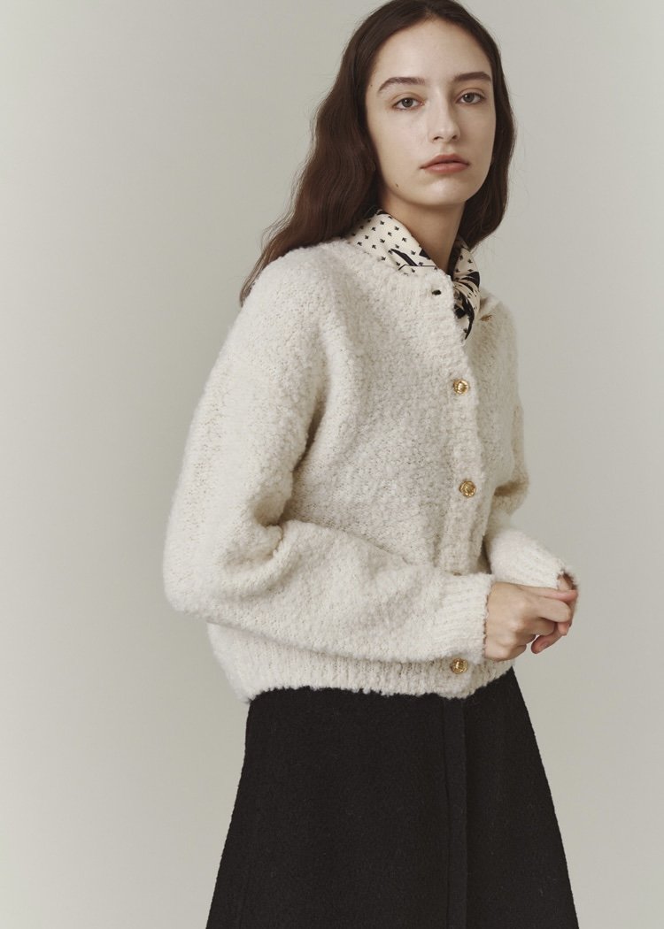 [Re-stock] Belle Boucle Cardigan (Ivory)