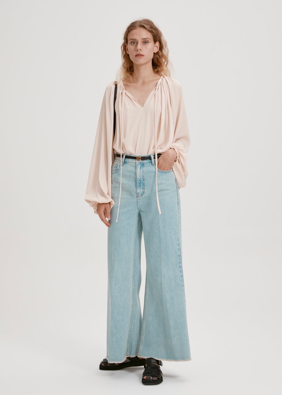 LAYERED PLEATED DRESS (NUDE) | RECTO.