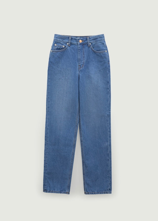Eva Straight Denim Pants (Blue)