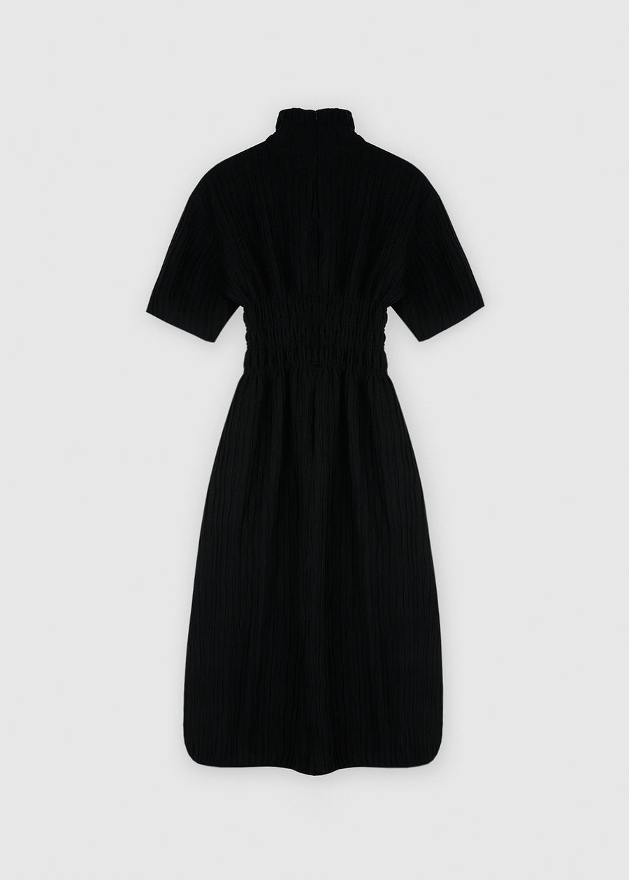 TEXTURED TURTLENECK DRESS  | RECTO