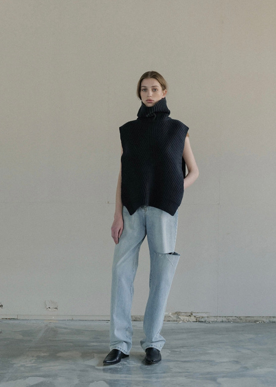 [LEHA] ACTON KNIT VEST -3 COLORS