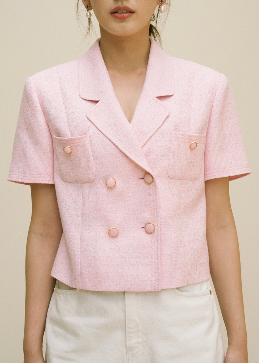 Numero 130: Diana Tweed Jacket  (Blossom Pink)