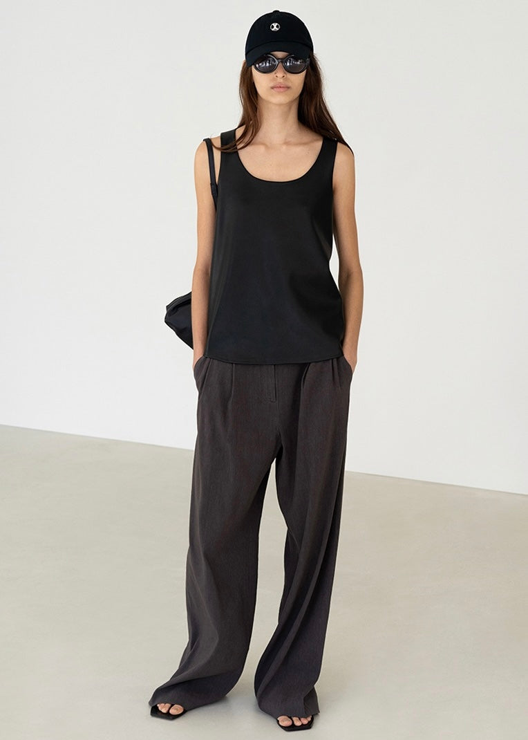 Dark Stone Wide Trousers (Anthracite)