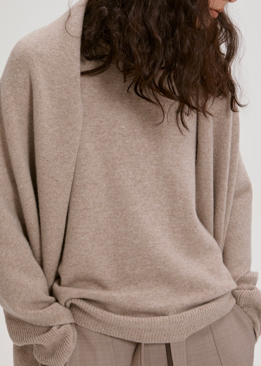 WOOL TURTLENECK & MUFFLER (COCOA) | RECTO