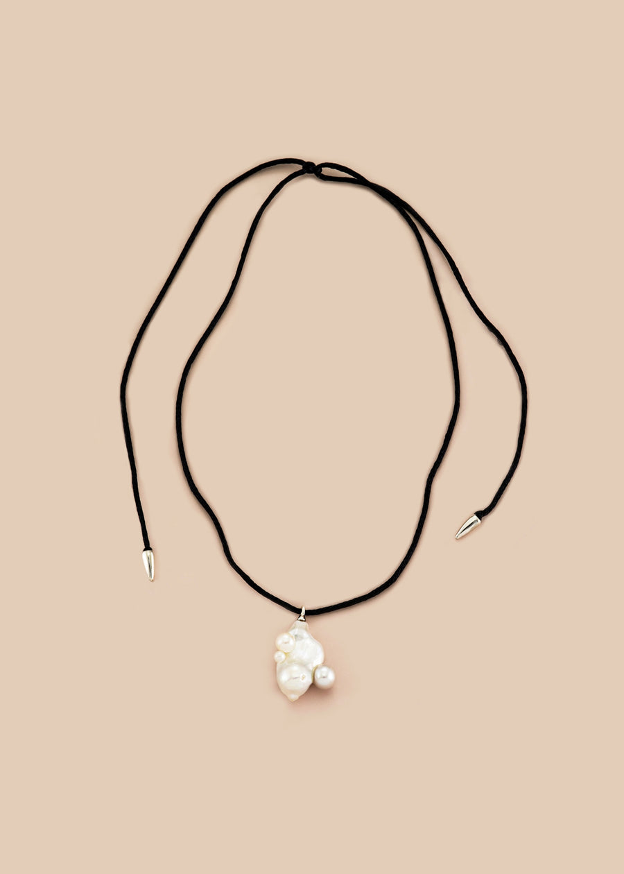 [ISABELLA ETOU] Bubble Pearl Silk Necklace