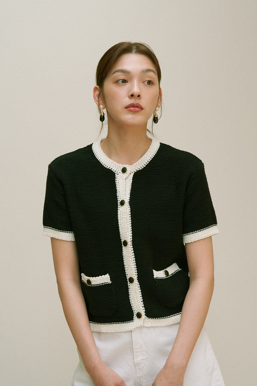 Maritta Knitted Cardigan (Black)