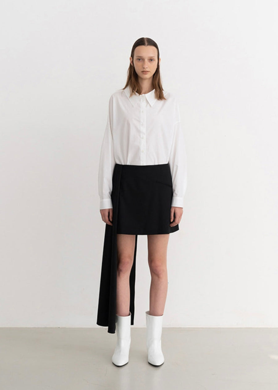 Martin draped detail skirt (Black)