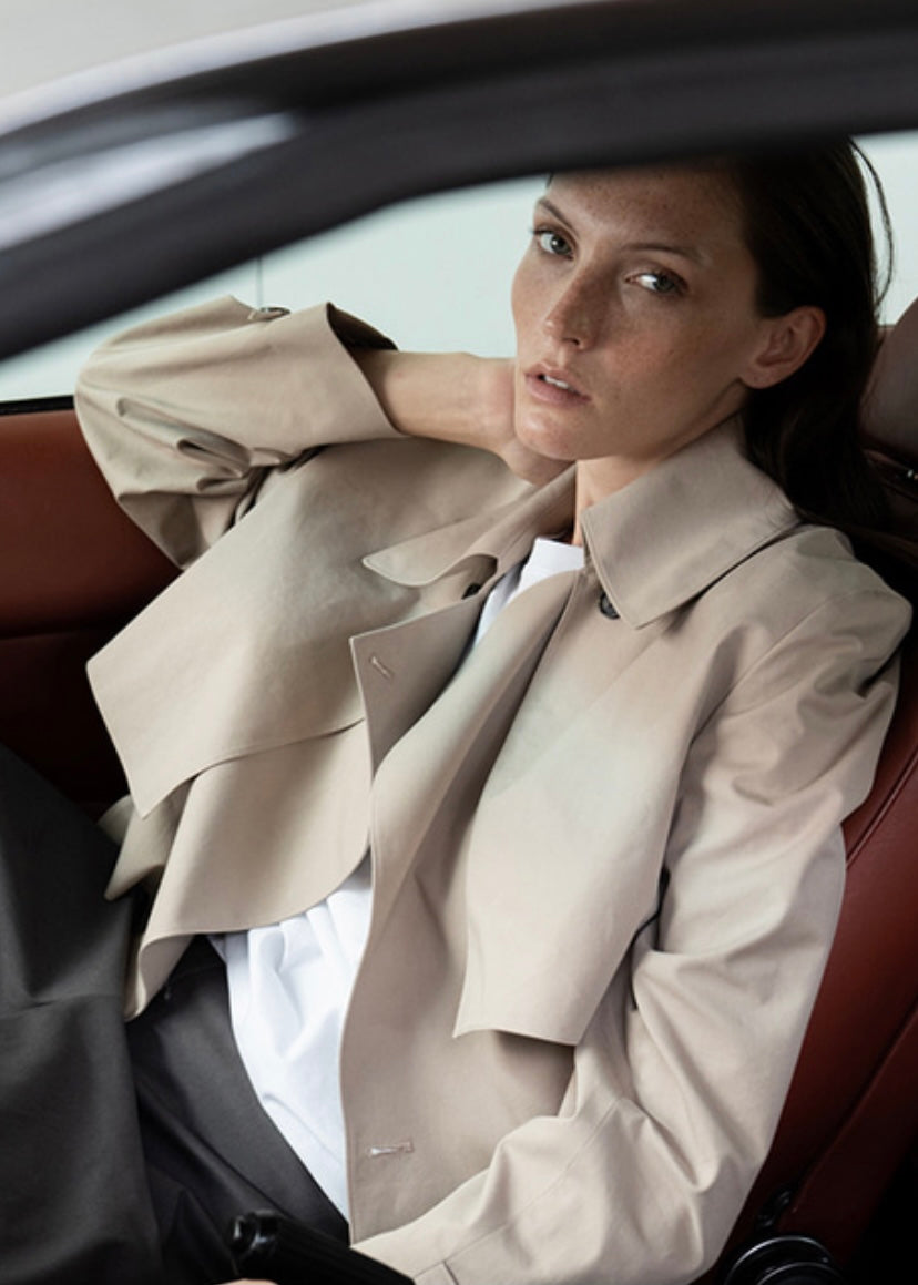 [Re-stock] Adlea short trench jacket (beige)
