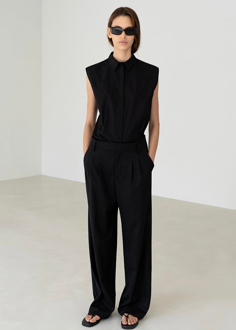 Vito Sleeveless Shirt (Black)