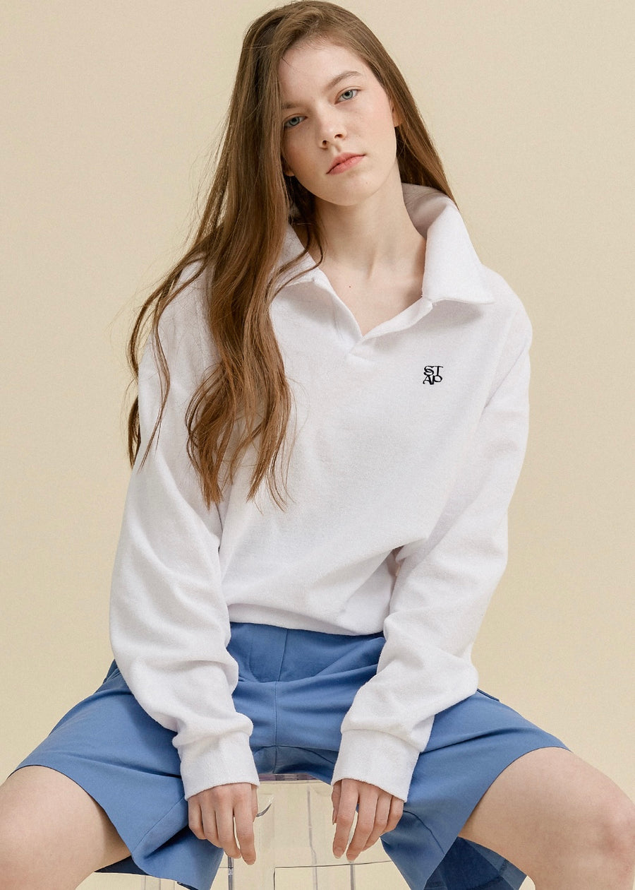 [STUDIO & PARC] Porquerolles Terry Longsleeve Shirt -White