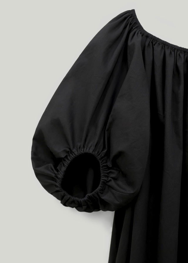 [Re-stock] Mimosa puff-sleeve dress (Black)