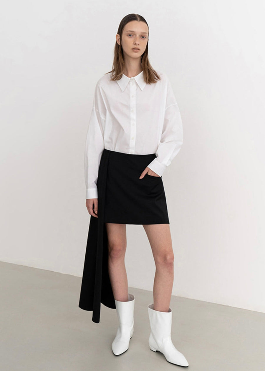Martin draped detail skirt (Black)