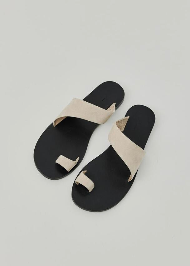 Moia Curved flip-flops (beige suede)