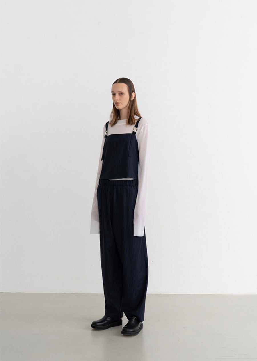 [Re-stock] Bastian pinstriped tapedre pants (Navy stripe)
