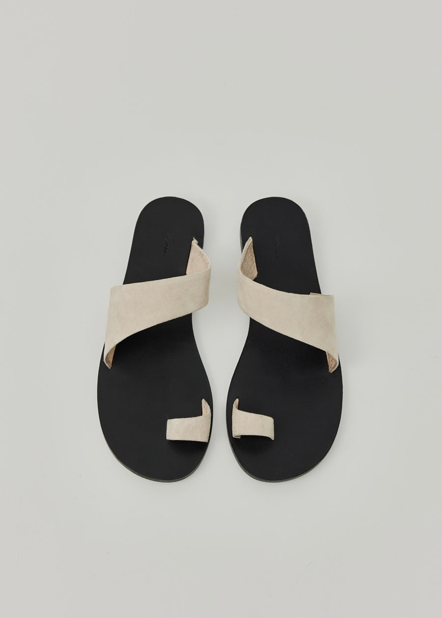 Moia Curved flip-flops (beige suede)