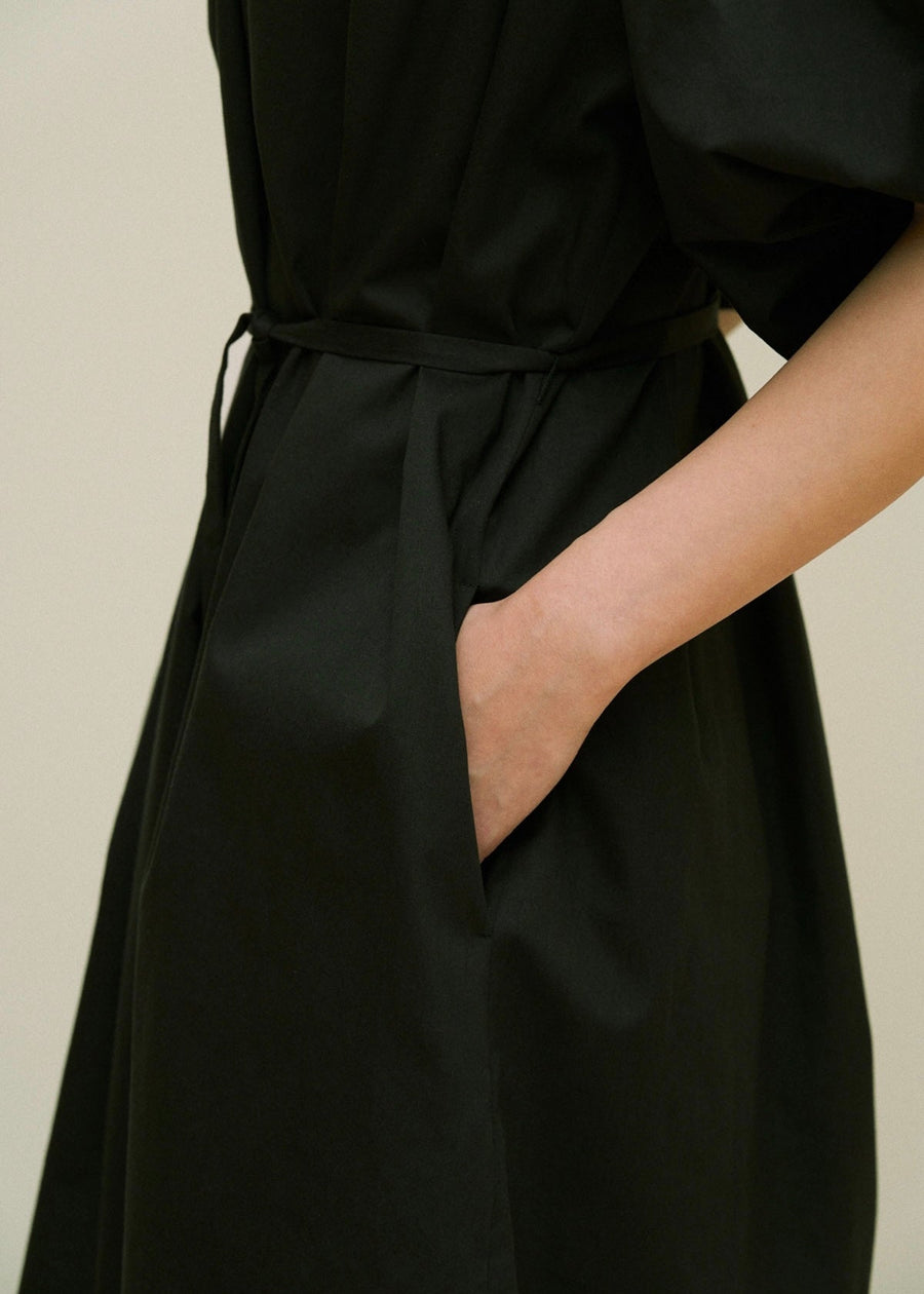 [Re-stock] Mimosa puff-sleeve dress (Black)