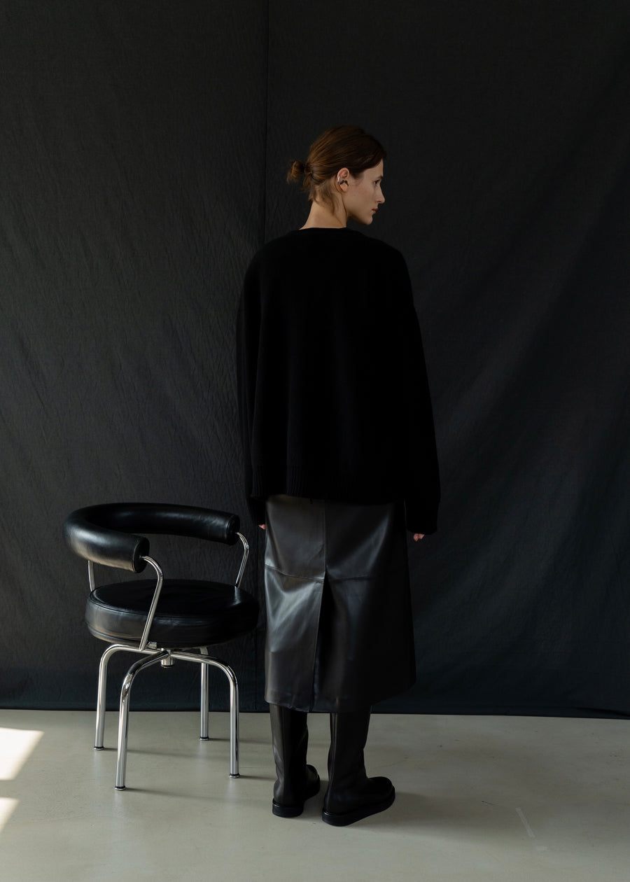 Vegan leather midi skirt | LEHA
