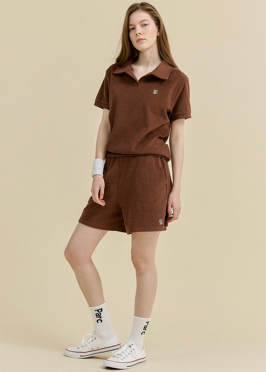 [STUDIO & PARC] Bacatel Terry Short Pants -Brown