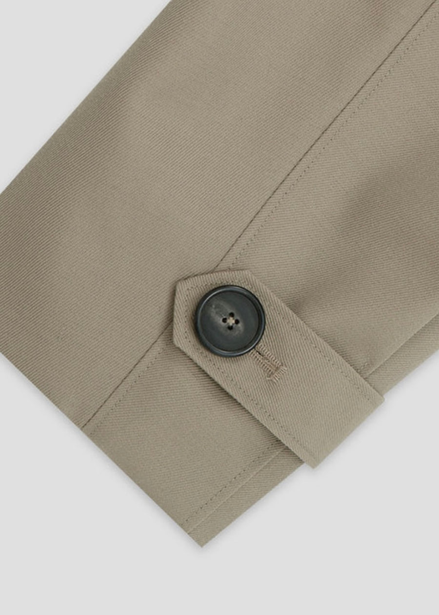 [LEHA] CAMDEN WOOL TRENCH COAT -BEIGE