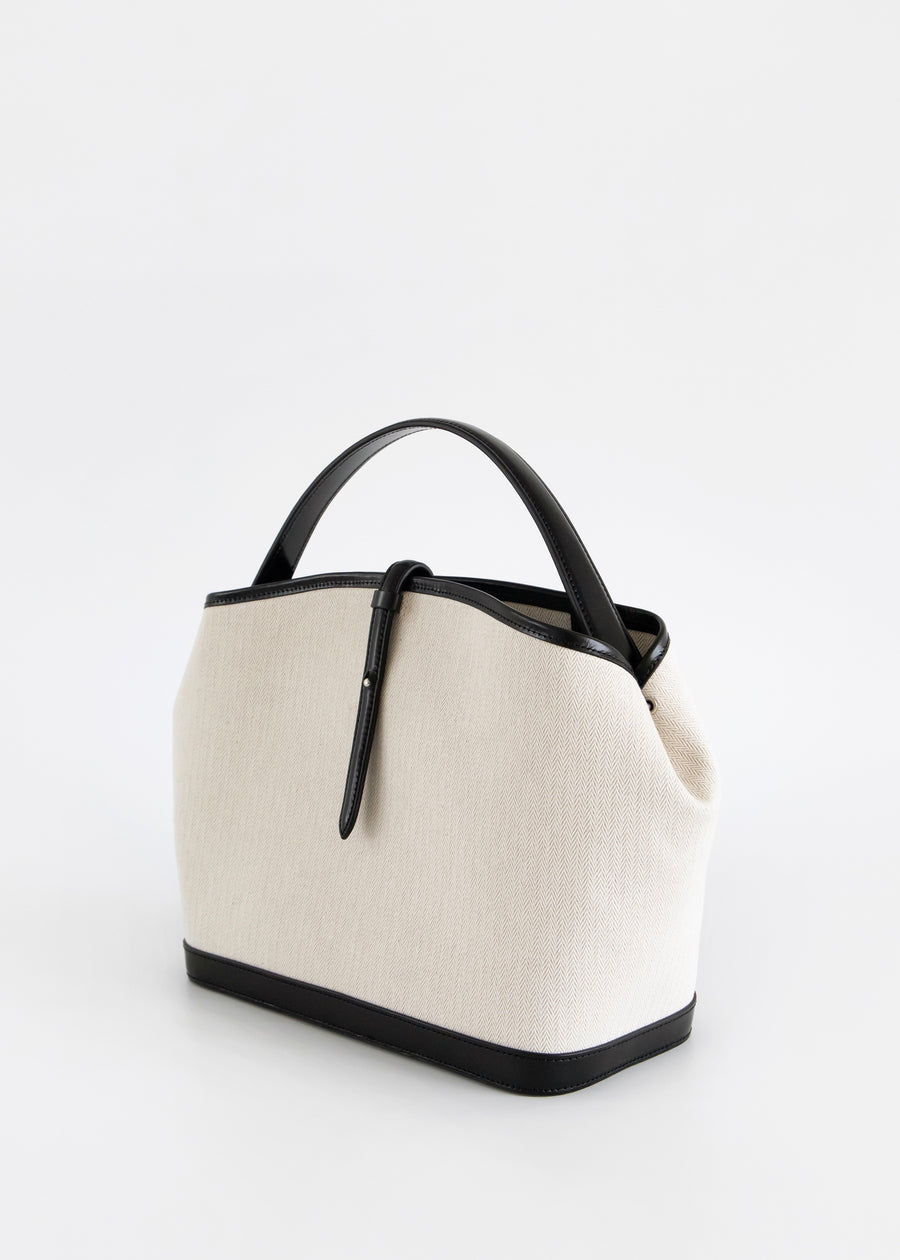 Leather-Trimmed Canvas Crossbody | KINDERSALMON