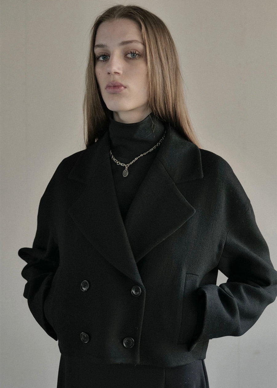 [LEHA] TATE CROPPED JACKET - BLACK