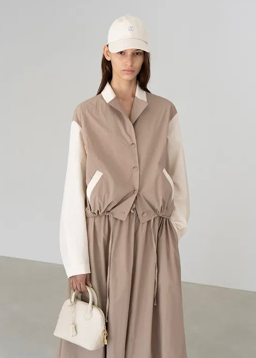 [Re-stock] Emma nylon Jacket (Beige)