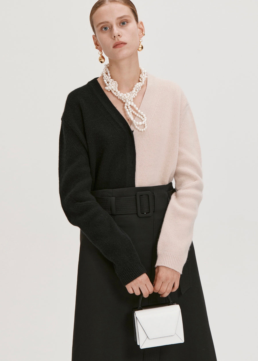 BELTED WOOL SKIRT | RECTO
