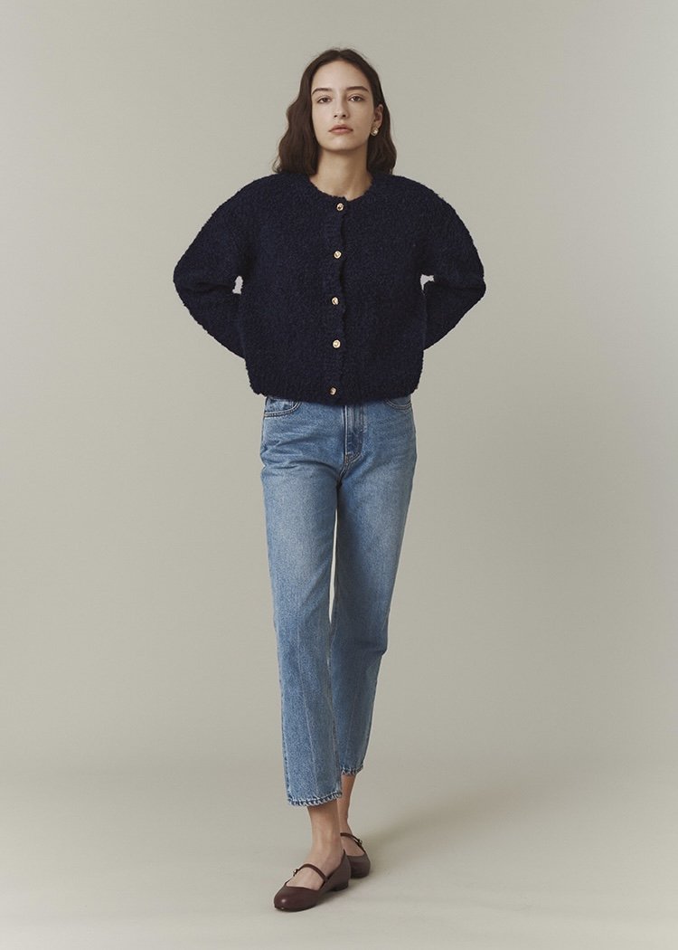 [Re-stock] Belle Boucle Cardigan (Navy)