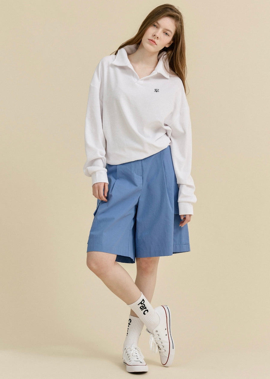[STUDIO & PARC] Porquerolles Terry Longsleeve Shirt -White