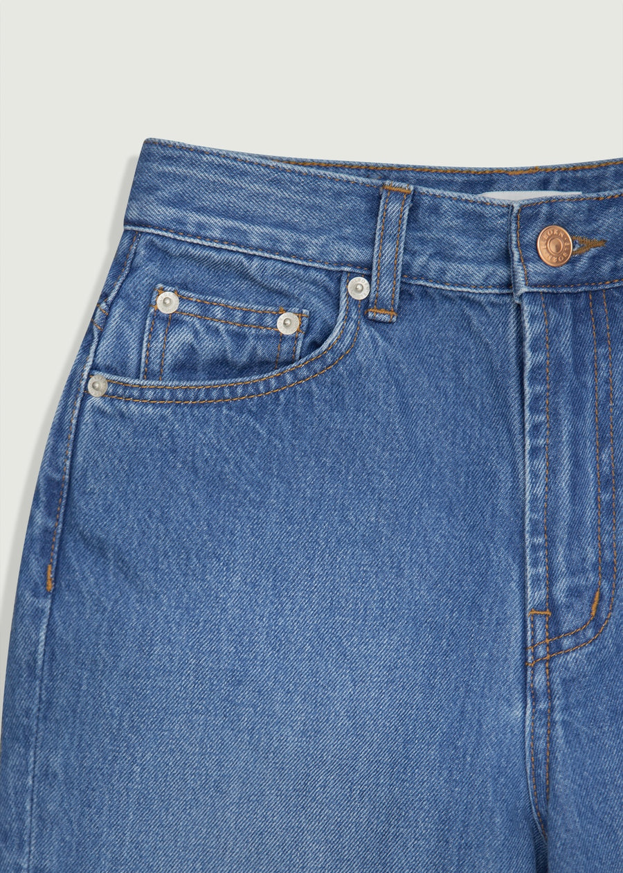 Eva Straight Denim Pants (Blue)