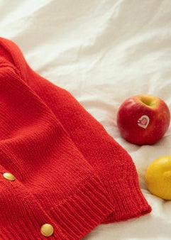 Alice Knit Cardigan (Ruby red)