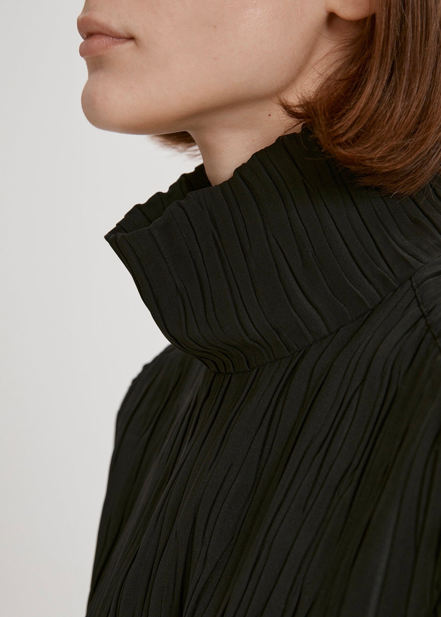 TEXTURED TURTLENECK DRESS  | RECTO
