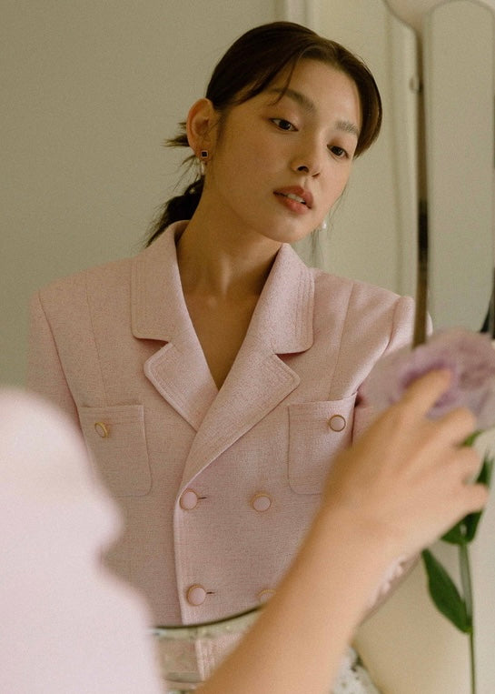 Numero 130: Diana Tweed Jacket  (Blossom Pink)