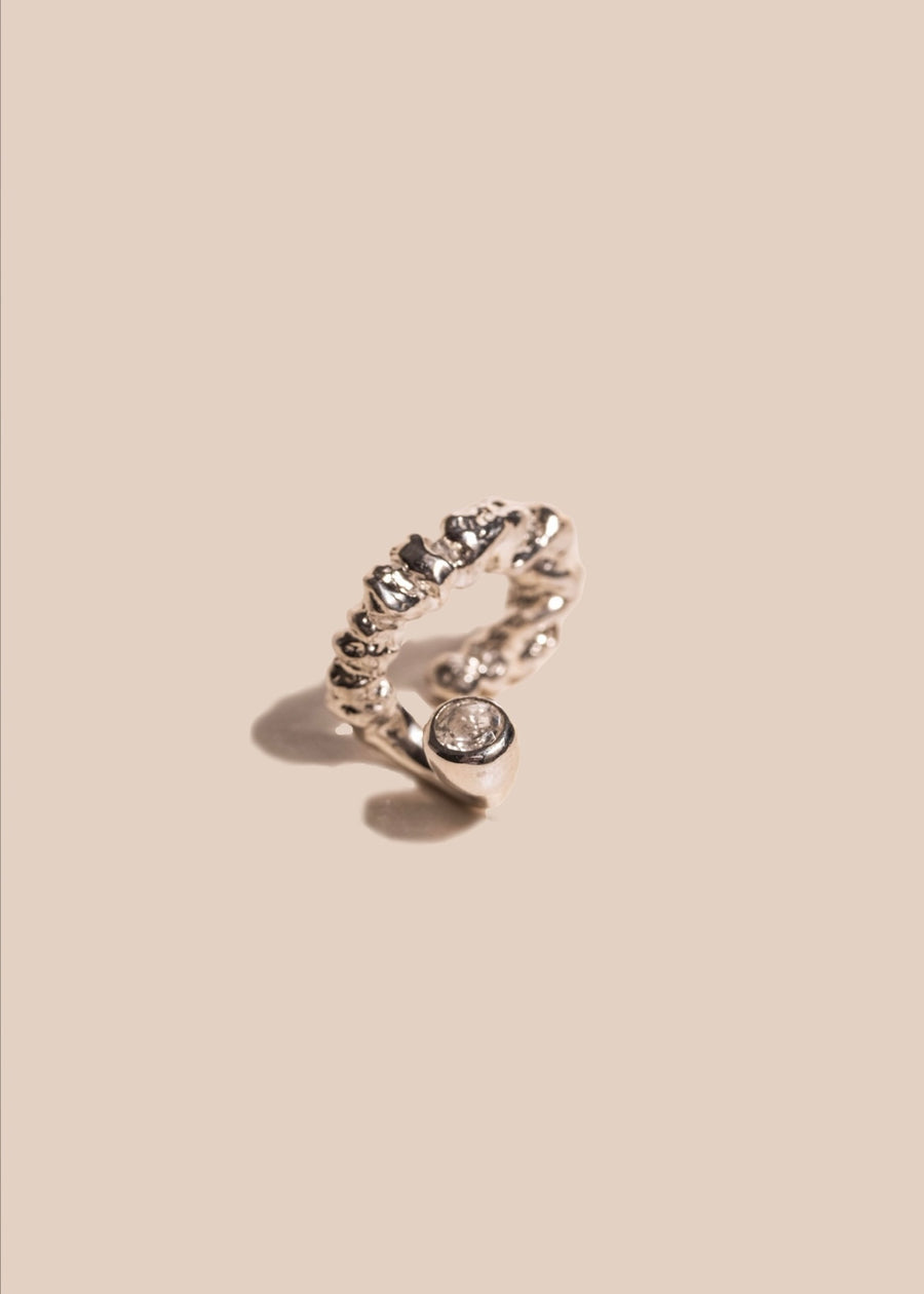 [ISABELLA ETOU] Crush Sterling Gold Topaz Earcuff