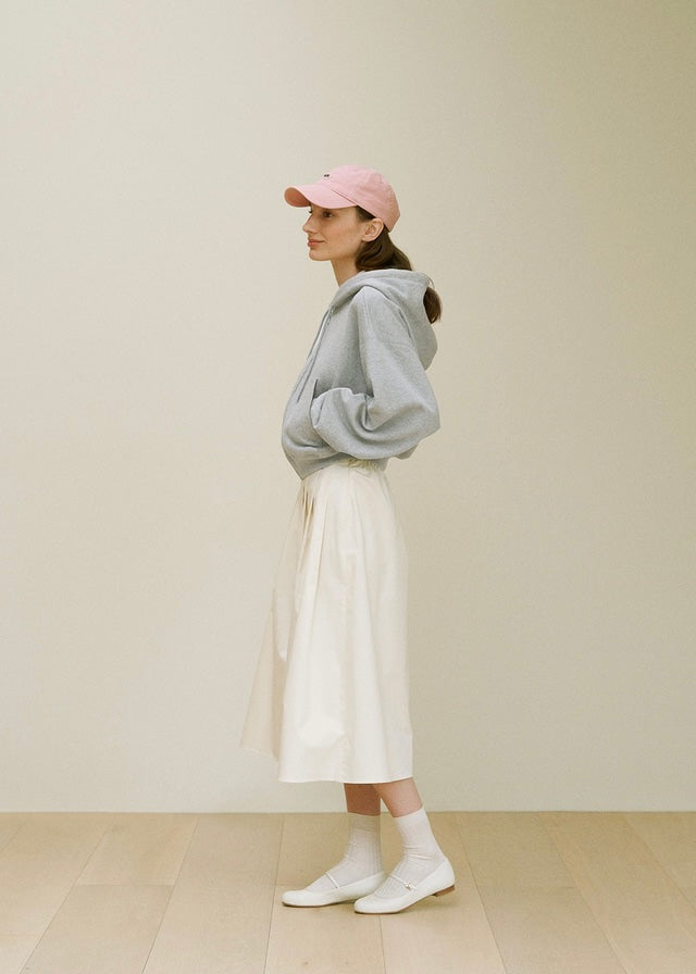 French Terry Hooded Jacket (Melange grey)