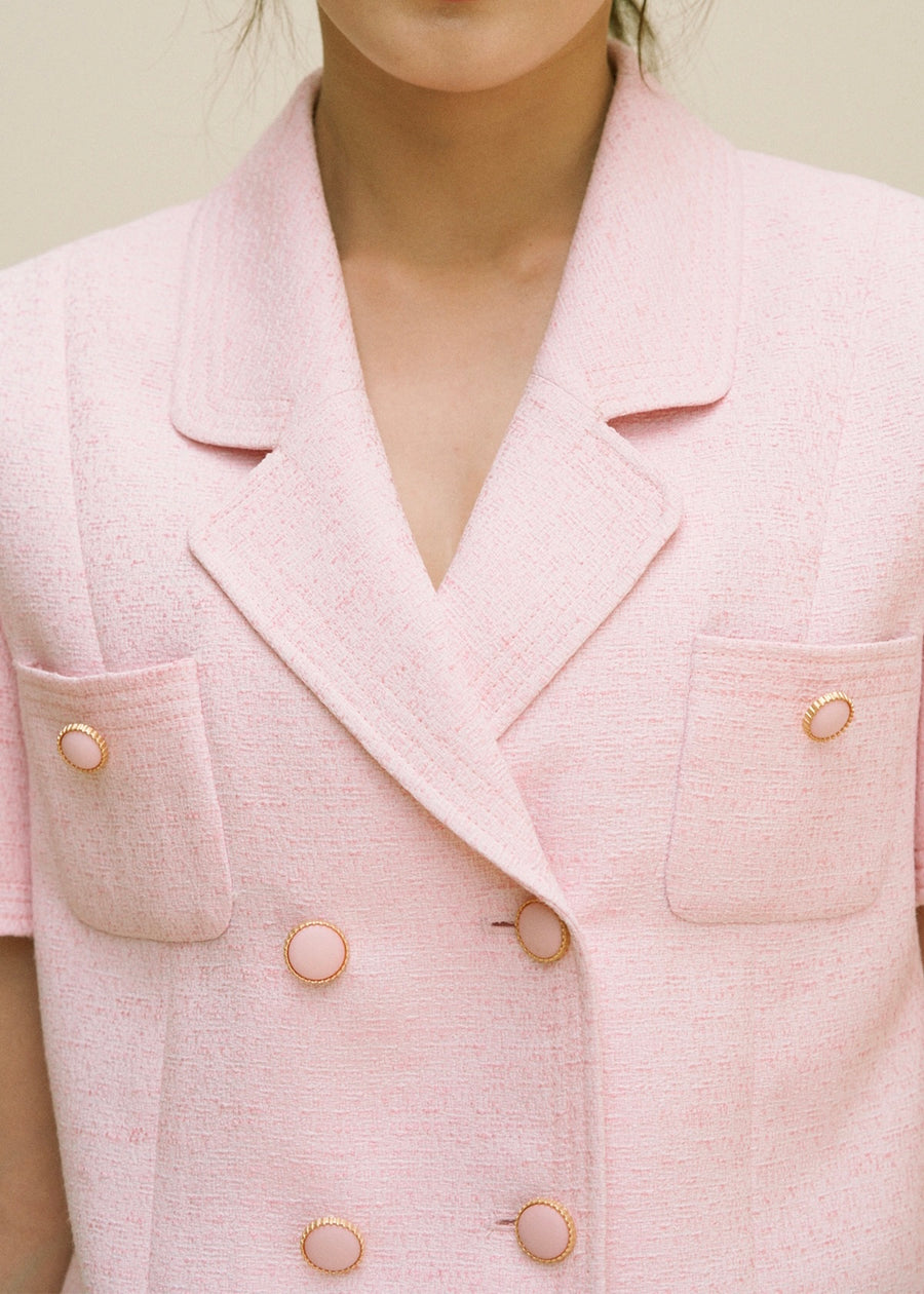 Numero 130: Diana Tweed Jacket  (Blossom Pink)