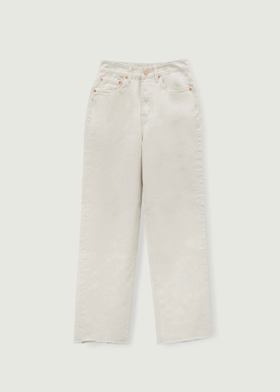 [1st Re-Order] Marcel Denim Pants (Cream)