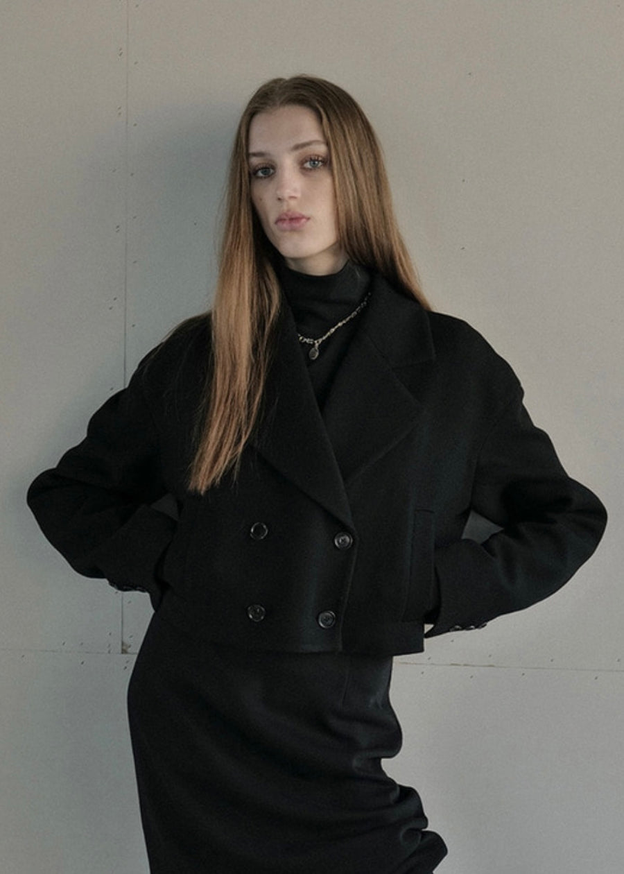 [LEHA] TATE CROPPED JACKET - BLACK