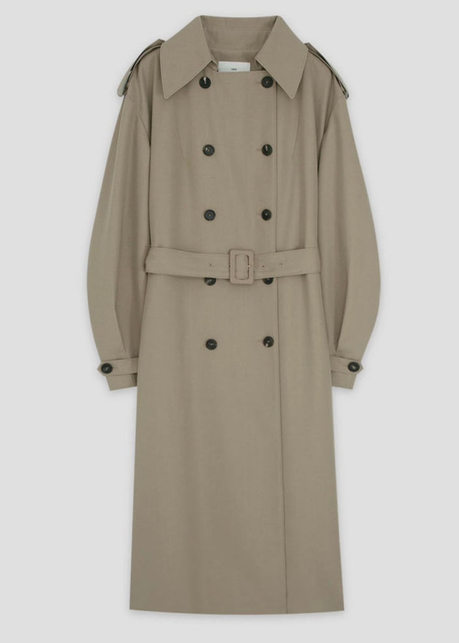 [LEHA] CAMDEN WOOL TRENCH COAT -BEIGE