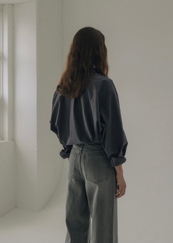 Box shirt (Grayish Blue)