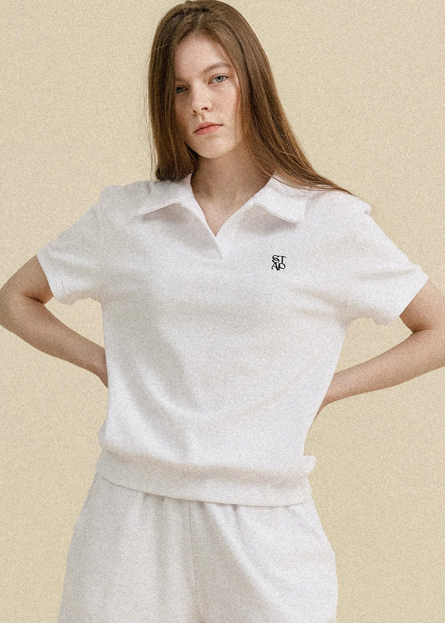 [STUDIO & PARC] Set Bacatel Terry T-shirt & Short Pants -White