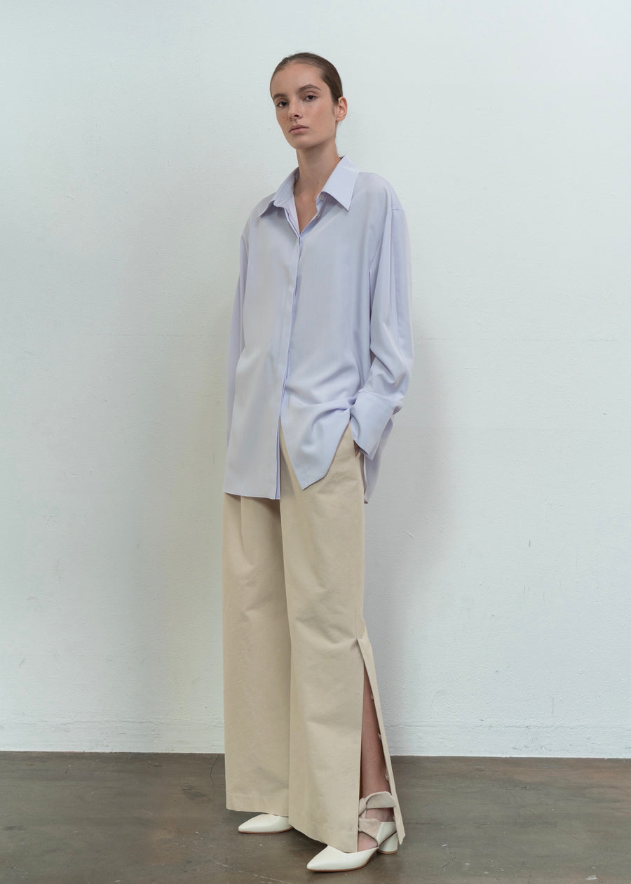 BUTTON WIDE TROUSER | L E H A