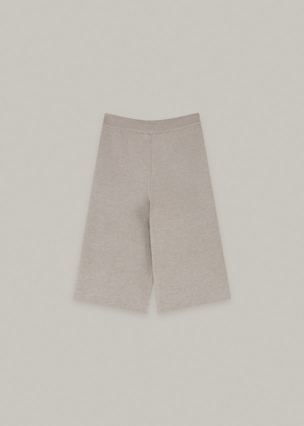 Half knit pants (Beige)