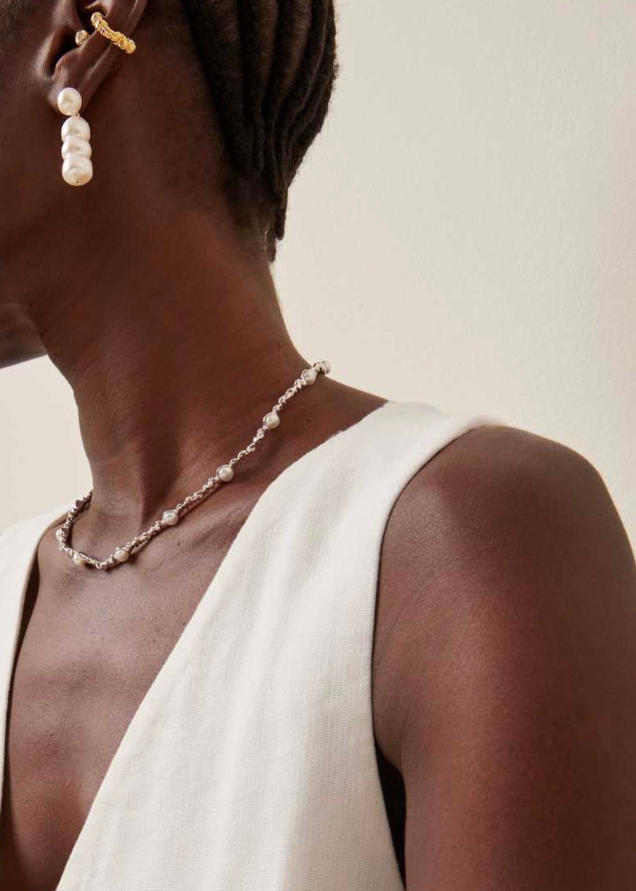 [ISABELLA ETOU] Crush Sterling Gold Topaz Earcuff